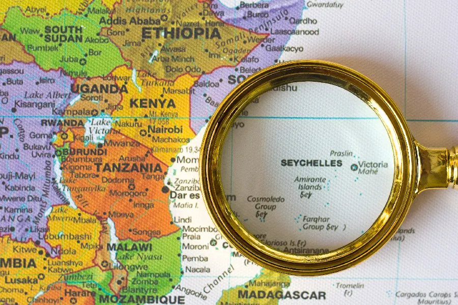 cestovn pojitn na Seychely mapa