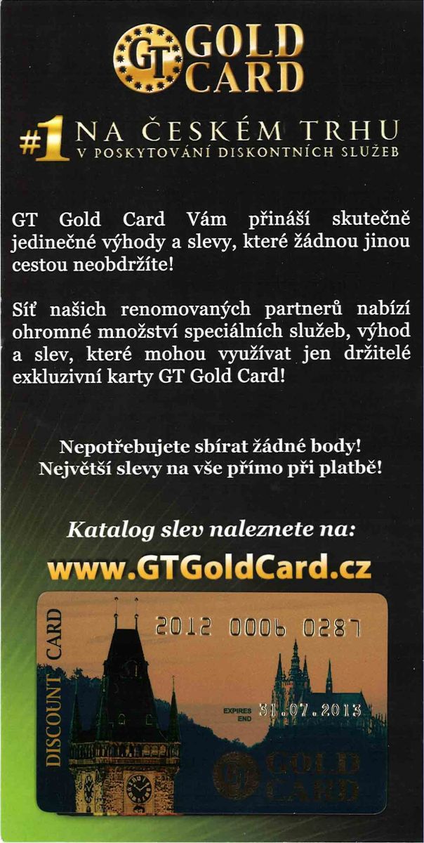 GT Gold Card leták