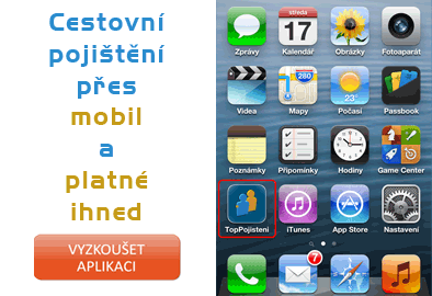 Cestovní pojištení mobilní aplikace